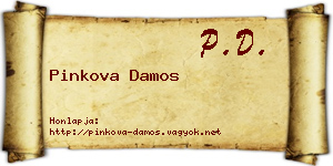 Pinkova Damos névjegykártya